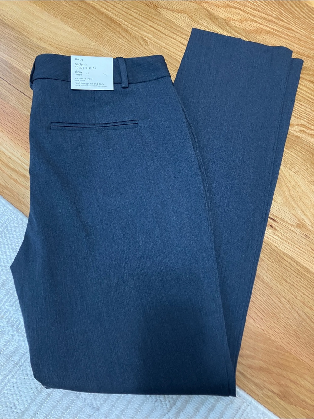 Calvin Klein Women's Dark Gray Straight-Leg Dress Pants